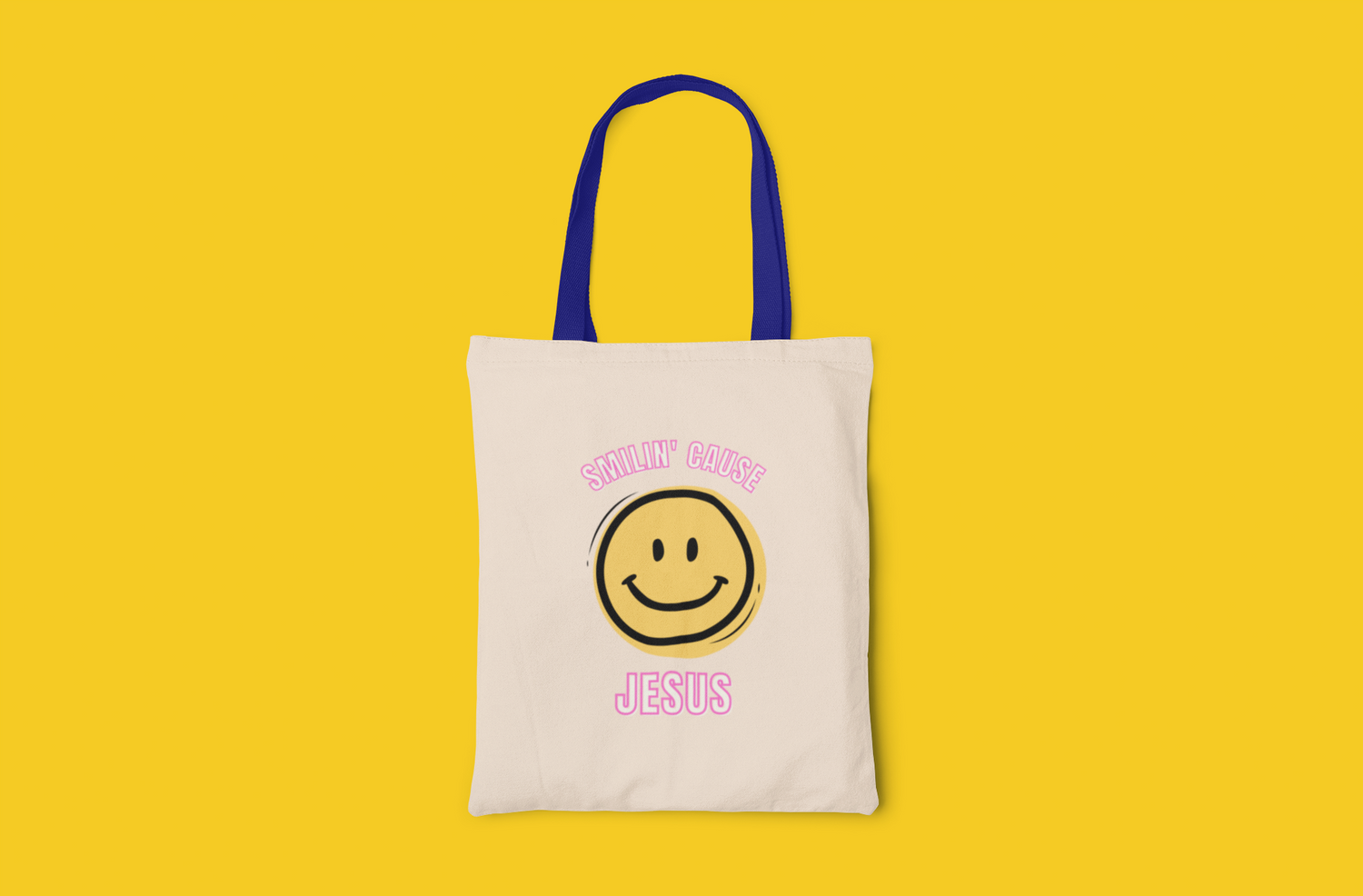 Smilin' cause JESUS Tote