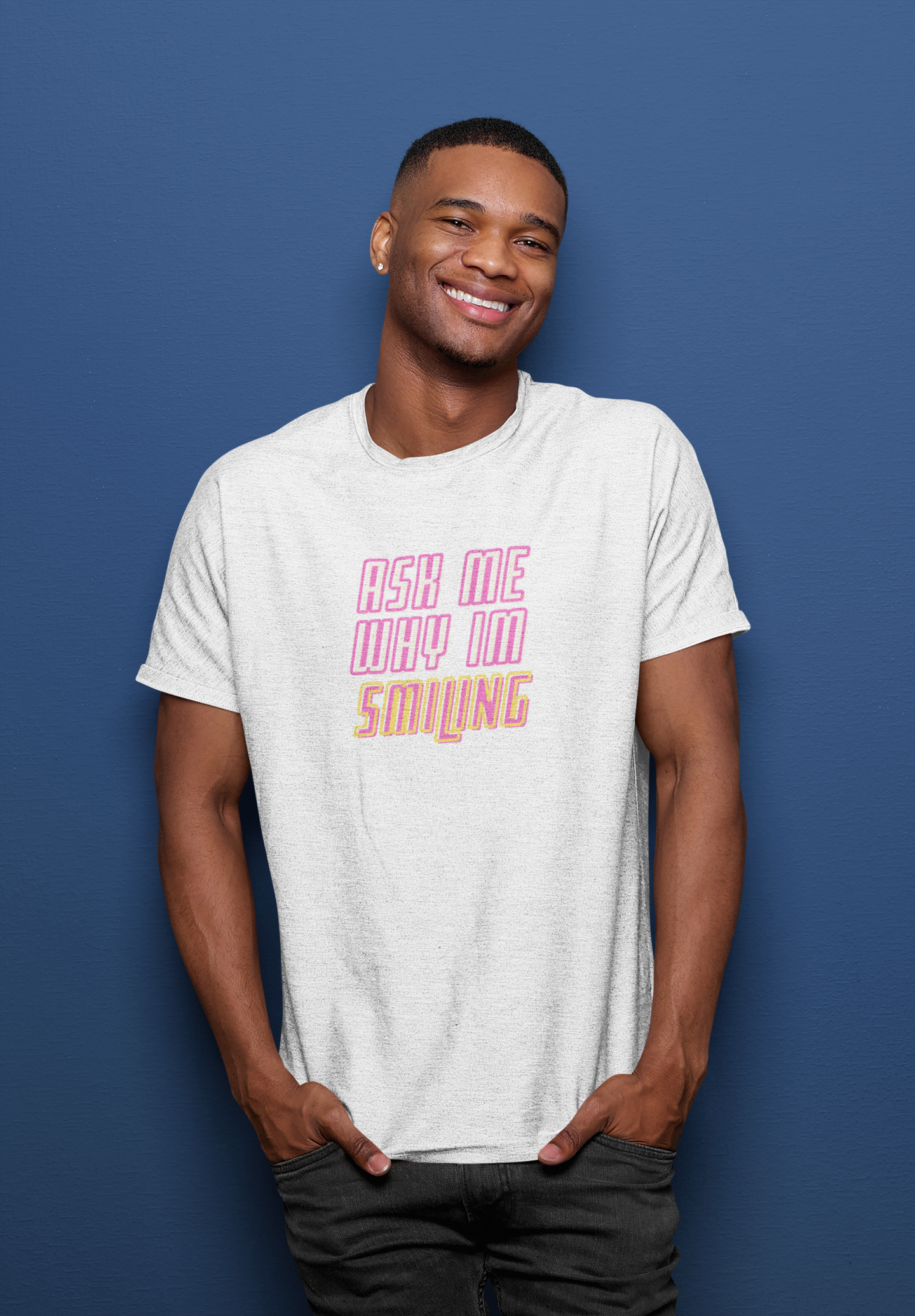 Ask me why I'm Smilin'- Lightweight Unisex Tee